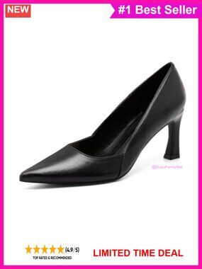 Women's Pointed Toe Kitten Heel Pumps 3 Inch Slip On Formal Heels